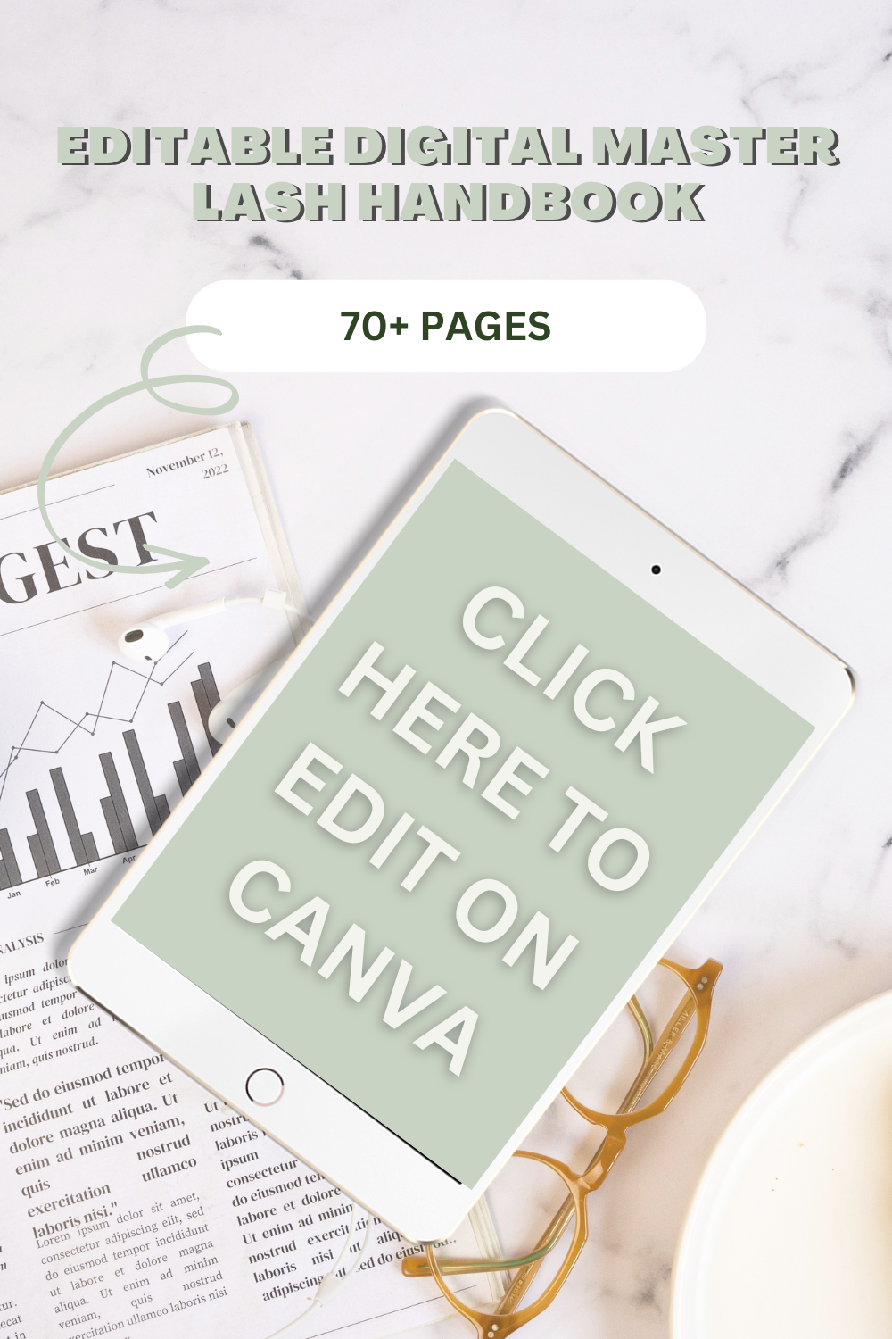 Editable Digital Master Eyelash Handbook